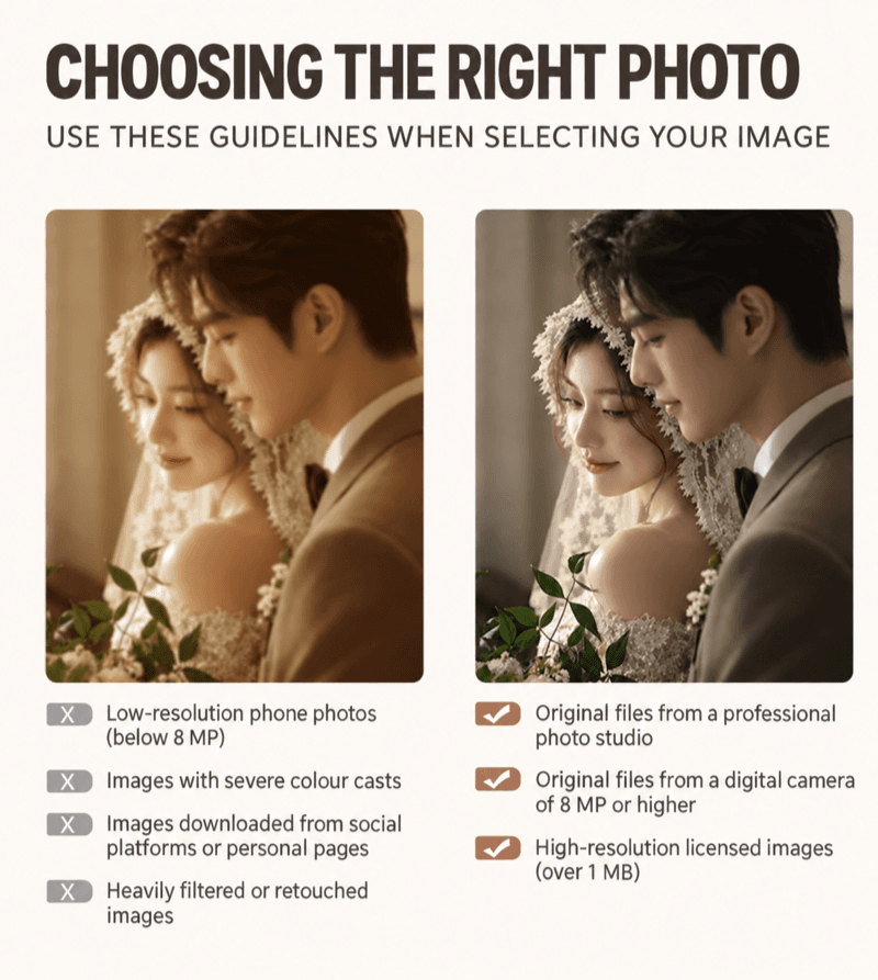 Photo quality guidance for selecting an image to print